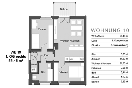 Wohnung zum Mieten in Böhlen 532,32 € 55.45 m²