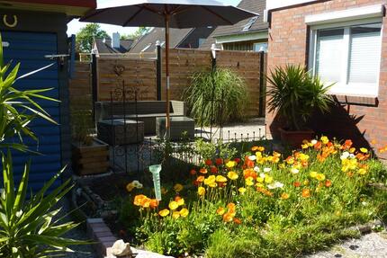 Nordsee-Ferienwohnung auf Nordstrand mit Terrasse, Hunde erlaubt