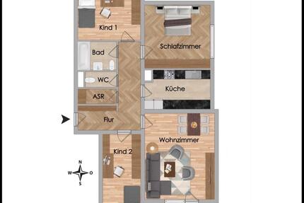 4-Zimmer Wohnung mit Panoramablick zum Mieten - Durlangen