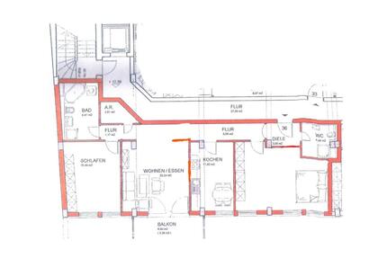 3 Zi Wohnung - 1.300,00&nbsp;EUR Kaltmiete, ca.&nbsp; 102,00&nbsp;m&sup2; in Nürnberg (PLZ: 90443) Gibitzenhof