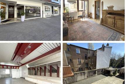Zusammen anmietbar: 180 m² Wohnung + 120 m² Ladenlokal (ehemalige Bäckerei & Pächterwohnung). - Oberhausen Altstadt-Süd