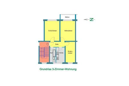 Mietwohnungen in Hohenmölsen - 280,00&nbsp;EUR Kaltmiete, ca.&nbsp; 60,00&nbsp;m&sup2; in Hohenmölsen (PLZ: 06679)