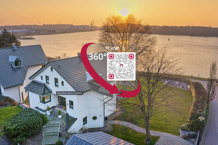 Einmaliger 180° Wasserblick auf 3 Ebenen! Traumhaus am Nord-Ostsee-Kanal! - Schacht-Audorf