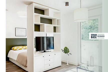 URBAN BASE: Vollmöbliertes 1-Zimmer-Apartment mit EBK, ALL-IN-MIETE, UVM. im Wiesbadener Stadtzentrum