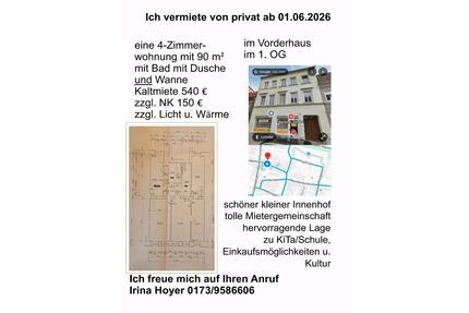 4-Zimmerwohnung zur Miete in Großenhain, Berliner Str. 16 - Klipphausen