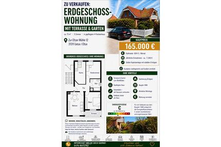 Eigentumswohnung EG - 165.000,00&nbsp;EUR Kaufpreis, ca.&nbsp; 73,00&nbsp;m&sup2; in Uetze (PLZ: 31311)