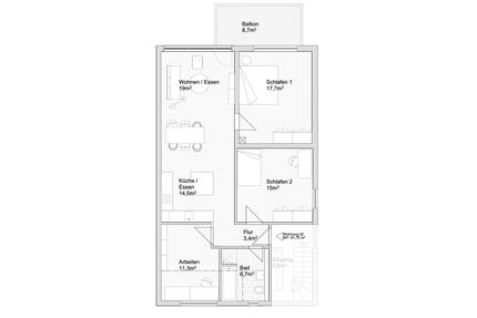 Attraktive 4-Zimmer-Wohnung mit Balkon, Garten & Carport - Breitengüßbach