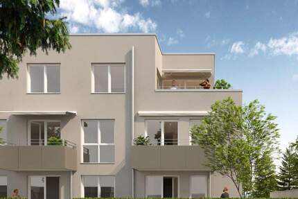 Sie mögen gute Grundrisse? Herrliche 3-Zi.-Wohnung nahe Ikea, ruhiger Südwest-Garten, Neubau mit Top-Ausstattung... Bad mit Fenster, Abstellraum… - Fürth Ronhof