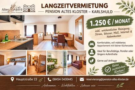 Zimmer, Appartment, Wohnung zu vermieten incl. aller Nebenkosten - Karlshuld