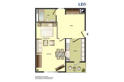 Wohnung zum Mieten in Aachen 469,00 € 43 m²