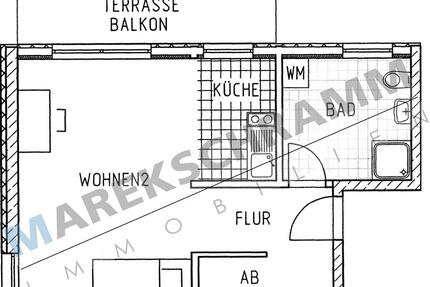 gemütliche und schöne 1-Zimmerwohnung in Prof.-Philippow-Straße 1b in neu gebauter Appartementanlage direkt auf dem Campus - Ilmenau