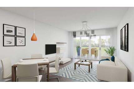 Achim-Uesen: Moderne NEUBAU-2-Zimmer-Wohnung mit 20 m² großer Terrasse & eigenem Gartenanteil