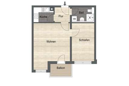 Wohnung zum Kaufen in Fürth 152.000,00 € 44 m²