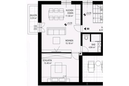 2-Zimmer Wohnung - 770,00&nbsp;EUR Kaltmiete, ca.&nbsp; 50,00&nbsp;m&sup2; in Ehingen (Donau) (PLZ: 89584)