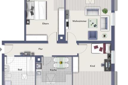 Helle 3-Zimmer-DG-Wohnung (79qm) | modernisiert | Bad Saulgau