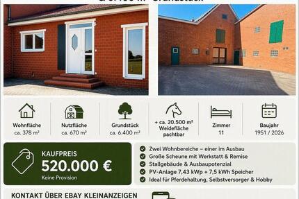 Traumhafter Resthof für Pferdehalter | 378 m² Wohnen | Scheunen - Wagenfeld