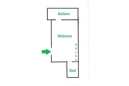 1 Zimmer Wohnung in Bad Endorf, ruhige Lage, Balkon, Küche, Sauna