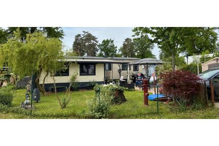 Grosses Mobilheim mit Anbau, komplett möbliert, 300m² Grundstück - Neuenburg am Rhein