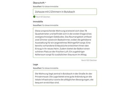 2ZimmerOffener Ess-und Wohnbereich Einbauküche Badewanne+Dusch - Butzbach