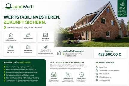 Haus zum Kaufen in Edewecht 428.500,00 € 107 m²