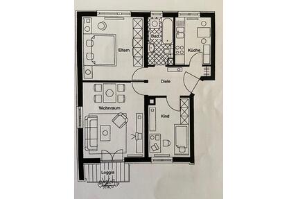 Wohnung zur Miete - 850,00&nbsp;EUR Kaltmiete, ca.&nbsp; 64,00&nbsp;m&sup2; in Bad Sobernheim (PLZ: 55566)