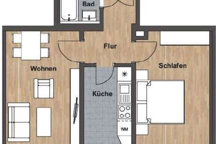 Wohnung zum Mieten in Leipzig 539,00 € 44.95 m²