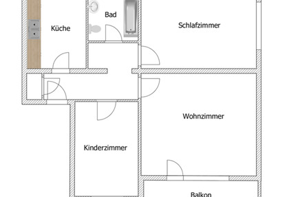 3 Zimmer Wohnung (69m²) in der Teichbreite - Wolfsburg Alt-Wolfsburg