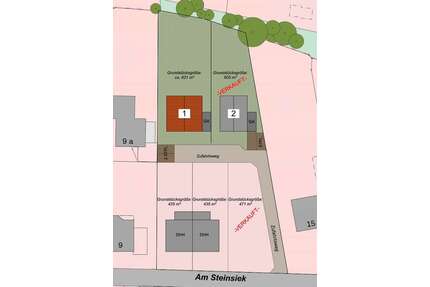 Grundstück zu verkaufen in Leopoldshöhe 289.000,00 € 870 m²