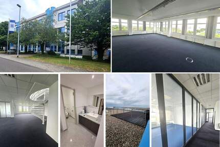 Repräsentative, 2022 renovierte, helle Maisonette-Gewerbefläche mit 2 Dachterrassen, Lift, SP mgl. - Wiedemar