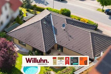 Bungalow mit großem Souterrain | Pool | Kamin - Brandis