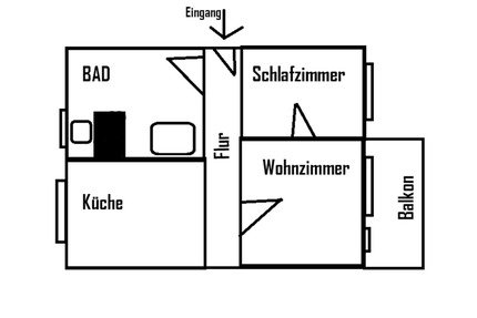 2 Raum Wohnung - 320,00&nbsp;EUR Kaltmiete, ca.&nbsp; 49,00&nbsp;m&sup2; in Röbel/Müritz (PLZ: 17207)