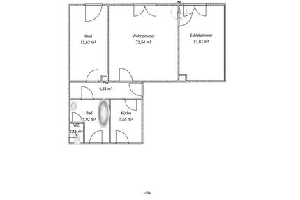 Schöne sonnige, familienfreundliche 3 Raum Wohung mit 66m² - Bischofswerda
