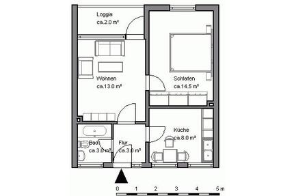 Schön hier zu wohnen. - 459,00&nbsp;EUR Kaltmiete, ca.&nbsp; 43,66&nbsp;m&sup2; in Hannover (PLZ: 30629) Misburg-Anderten