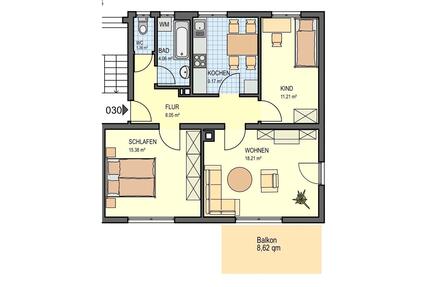Bezugsfreie 3-Zimmer Eigentumswohnung mit Stellplatz+Keller - Singen (Hohentwiel)