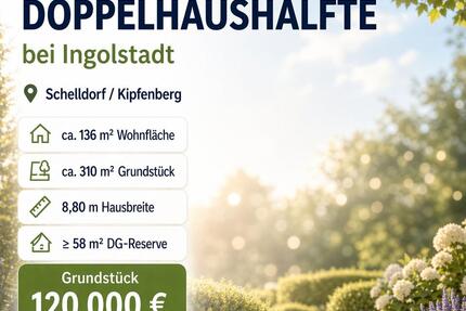 Breite Neubau-DHH bei Ingolstadt: 136 qm + DG-Reserve - Kipfenberg