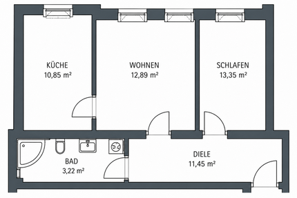 Wohnung zum Mieten in Dresden 500,00 € 67.68 m²