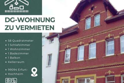 Charmante Dachgeschosswohnung mit Balkon in Erfurt-Hochheim - Ideal für Singles oder Paare