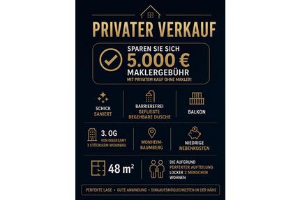 Verkaufe 2-Zimmer Eigentumswohnung ohne Provision und Makler - Monheim am Rhein