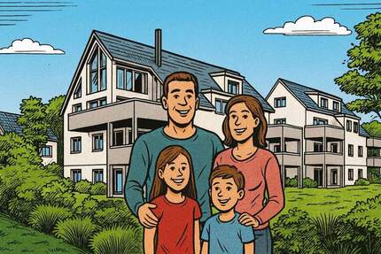 Ein Familien Unikat auf zwei Ebenen - mit Blick auf die Paar und Sonne im Herzen - Mering