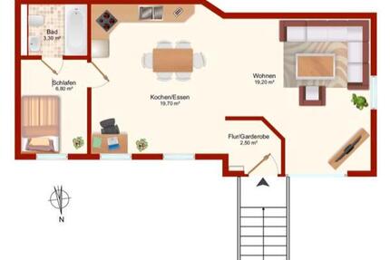 Wohnung in Striesen - 175.000,00&nbsp;EUR Kaufpreis, ca.&nbsp; 51,50&nbsp;m&sup2; in Dresden (PLZ: 01309) Blasewitz