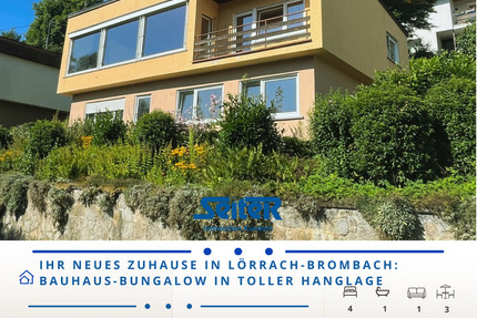 Ihr neues Zuhause in Brombach: Bauhaus-Bungalow in toller Hanglage - Lörrach