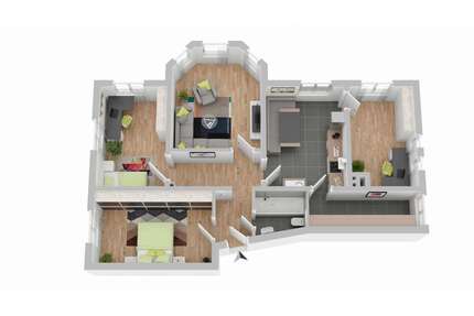 Wohnung zum Mieten in Hamburg 1.190,00 € 95.79 m²