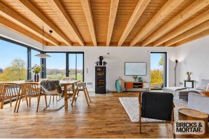 Architekten-Holzhaus Energieautark mit Westblick ins Zusamtal - Zusmarshausen / Wörleschwang