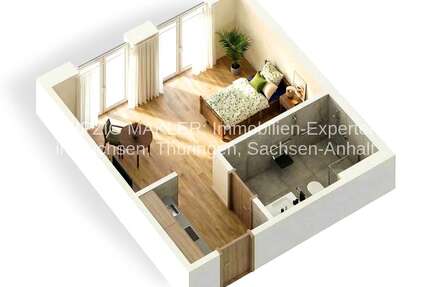 Wohnung zum Mieten in Zwenkau 1.218,00 € 43.5 m²