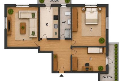 Wohnung 72 m2 mit Parkplatz - 120.000,00&nbsp;EUR Kaufpreis, ca.&nbsp; 72,00&nbsp;m&sup2; in Görlitz (PLZ: 02826)