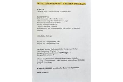 Eigentumswohnung in bester Insellage - Ratzeburg