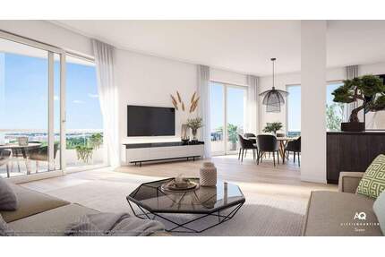 3-Zi.-Eck-Whg. mit 2 Bädern, offener Küche und umlaufendem Balkon - München Ramersdorf-Perlach