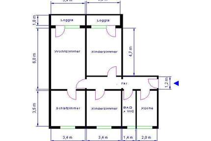 Wohnung zum Mieten in Magdeburg 464,35 € 82.92 m²
