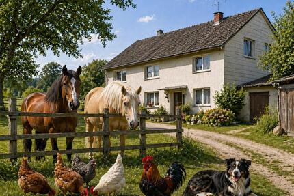 Hofstelle, Bauernhof, grosses Grundstück, Zweifamilienhaus - Hohenfels