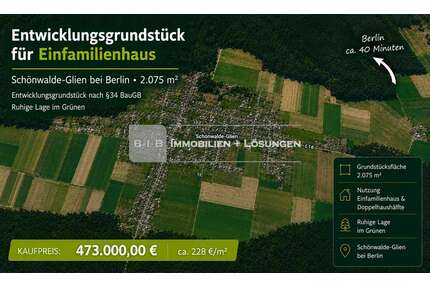 Grundstück zu verkaufen in Schönwalde 473.000,00 € 2075 m²